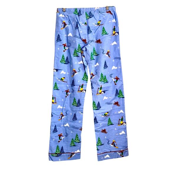 P.J. Salvage Powder Blue Flannel PJ Bottoms-Size Small Women-Skier Design-NWT - Picture 3 of 9